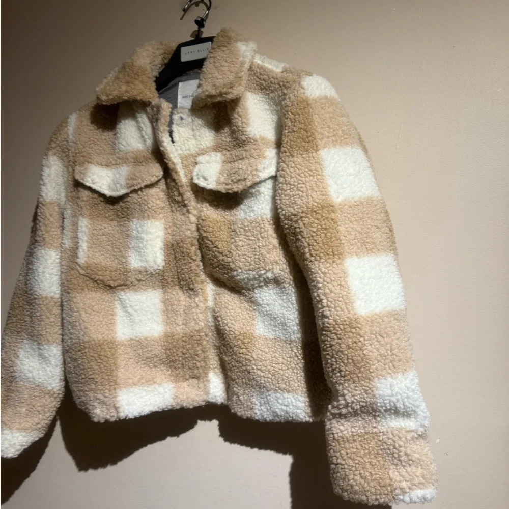 Anthropologie avec les filles Sherpa plaid jacket women’s size small - Picture 5 of 9